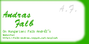 andras falb business card